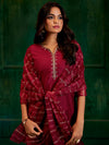 Maroon Silk Suit
