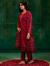 Maroon Silk Suit