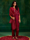 Maroon Silk Suit