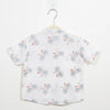 Boys White Cycle Half-Sleeve Shirt