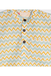 Boys Yellow Blue Zig Zag Half Sleeve Shirt
