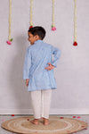 Boys Blue Lehariya Kurta with Pajama