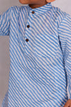 Boys Blue Lehariya Kurta with Pajama