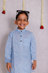 Boys Blue Lehariya Kurta with Pajama