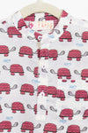 Boys Red Turtle Half-Sleeve Shirt