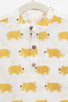 Boys Yellow Elephant  Half-Sleeve Shirt