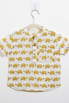 Boys Yellow Turtle Half-Sleeve Shirt