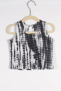 Girls Black Tie and Dye Culottes