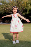 Girls Tulip Print Pure Cotton Wrap Dress