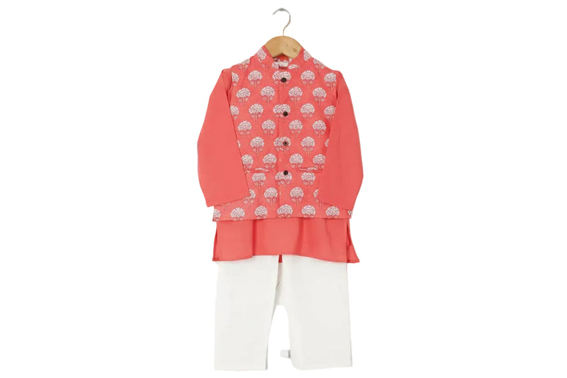 Boys Red Turtle Half-Sleeve Shirt