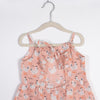 Girls Peach Chicken Print Backless Dress