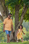 Men's Mango Yellow Half Sleeve Shirt