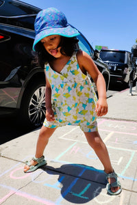 Girls Green & Blue Summery Floral Top with Shorts Co-ord Set