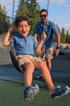 Boys Indigo Geometric Half Sleeve Shirt