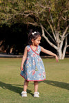 Girls Floral Print Pure Cotton Wrap Dress