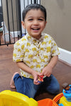 Boys Yellow Turtle Half-Sleeve Shirt