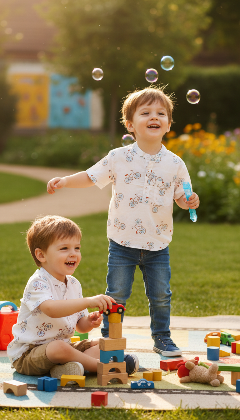 Boys White Cycle Half-Sleeve Shirt